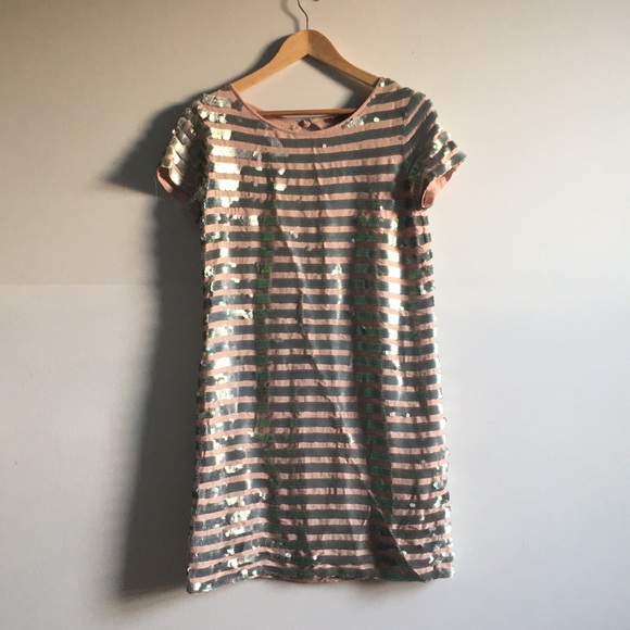 French Connection Silver Sequin Pink Dress, Sz 2 - Picture 1 of 8